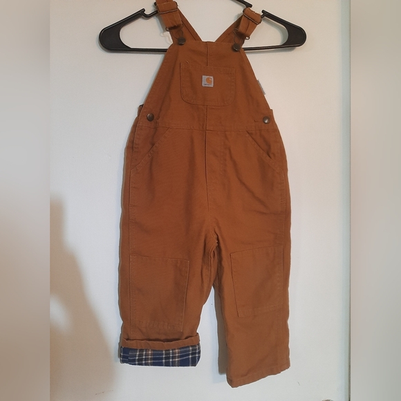 Carhartt Other - Carhartt Unisex Toddler Classic Brown Tan Bib/Overalls size 2T